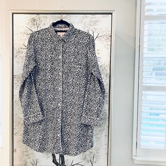 Victoria's Secret Small Animal Leopard Print Night Shirt Pajama PJ Dress Gown - Picture 1 of 12